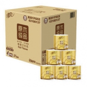 清风 (APP) 卷纸 原木纯品金装系列 4层200克卫生纸*27卷 (整箱销售) *3件