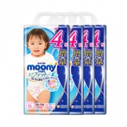 考拉海购黑卡会员： moony 尤妮佳 女宝宝拉拉裤 XL38+4片 4件装