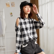 唐狮 122321015907 女款长袖格子衬衫