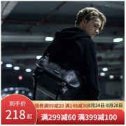 COMBACK 黑魂皮革系列 单肩斜挎包 15吋