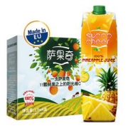 限地区：兰雀 萨果奇 进口菠萝汁 100%纯果汁 1L*4盒 *5件