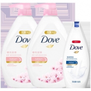多芬樱花甜香滋养美肤沐浴乳沐浴露沐浴液1KGx2+190ml 家庭装