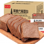 聚划算：比比赞 黑麦全麦面包 无糖 低热量 2斤