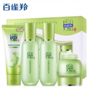 PEHCHAOLIN 百雀羚 水嫩倍现护肤套装（洁面95g 精华水100ml 精华乳100ml 精华霜50g）