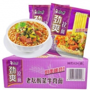 康师傅 劲爽拉面 方便面 24袋整箱 多口味可选