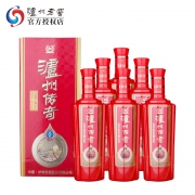 泸州老窖出品 泸州传奇 A6 52度白酒 500mlx6瓶