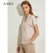 聚划算百亿补贴： Amii 1206TM0068 女士V领百搭上衣