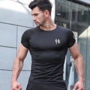 健身服男运动衣服速干t恤肌肉兄弟上衣紧身衣短袖跑步背心训练服