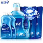 蓝月亮 亮白增艳 专业机洗+手洗洗衣液 搭配套装10斤装*2件+赠蓝月亮清洁大礼包