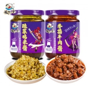 饭扫光 香菇牛肉酱+酸菜鸡米酱 200g*4瓶