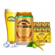 千岛湖 啤酒 8°P乐享时光 330mlx6听+9°P小金罐 330mlx6听
