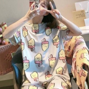 Xianzhiyi 仙之仪 SDR短 女士短袖短裤睡衣 2件套