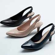 US7.5码：不打脚、不累脚！Clarks 其乐 Linvale Emmy 女士包头高跟鞋
