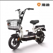 雅迪电动车  48V12AH铅酸电池  小金果白色+0811型3C头盔白色