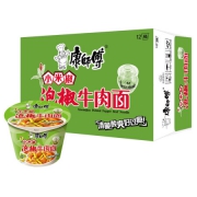 限广西：康师傅 老坛泡椒牛肉桶面12桶