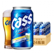 PLUS会员：凯狮（CASS） 啤酒 清爽原味 4.5度 355ml*24听*2