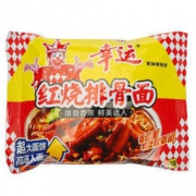 幸运方便面整箱装包邮批发红烧排骨面袋装安徽泡面干吃干脆面零食