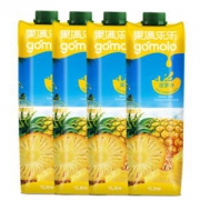 gomolo果满乐乐 100%菠萝汁 1L*4瓶 *5件