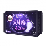 有券的上： kotex 高洁丝 放肆睡 棉柔丝薄系列 亲亲棉夜用卫生巾 420mm 4片 *3件