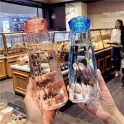 可喜佳（KEXIJIA） 个性钻石菱形清新透明杯 2个装