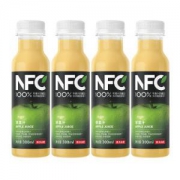 农夫山泉 NFC果汁（冷藏型）100%鲜榨苹果汁 300ml*4瓶*8件