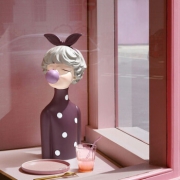 BEST WEST 创意少女心摆件 泡泡女孩