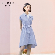 Semir 森马 113-331157 女士不规则条纹连衣裙