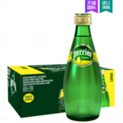 Perrier 巴黎水 含气天然矿泉水 柠檬味 330ML*24瓶/箱