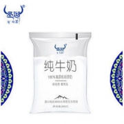 圣湖 青海透明袋纯牛奶 180g*12袋