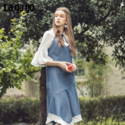 Lagogo 拉谷谷 IALL134C31 女士牛仔吊带连衣裙