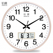 铂晨 静音石英挂钟 9英寸