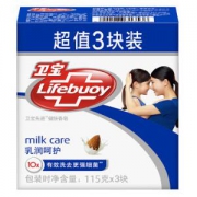 京东PLUS会员： Lifebuoy 卫宝 先进除菌香皂 乳润呵护115g*3块装 *11件
