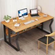 蔓斯菲尔 电脑台式桌 黄梨木黑架140×60CM