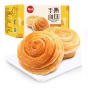 百草味 手撕面包1000g/箱 原味整箱