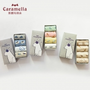 Caramella 焦糖玛奇朵 51244-1 女士袜子 4双装 19.8元包邮（需用券）