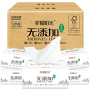 幸福阳光 无添加抽纸 3层*120抽*12包（153*200mm）*6件