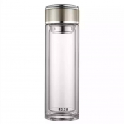 京东PLUS会员：RELEA 物生物 双层玻璃杯 320ML