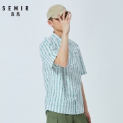 Semir 森马 19-331004 男士纯棉短袖衬衫