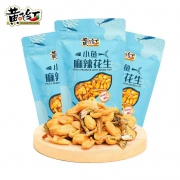 下酒小零食 黄飞红花生 麻辣小鱼干花生 98gx3袋