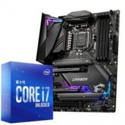 intel 英特尔 酷睿 i7-10700K 盒装CPU处理器 + 微星 MPG Z490 GAMING CARBON WiFi暗黑板U套装