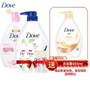 Dove 多芬 滋养美肤沐浴露套装（1kg*2+190ml*2+50ml*2+赠沐浴露660g） *3件