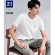 HLA海澜之家 HNTBJ2Q072A 前胸绣花短袖