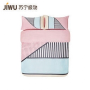 JIWU 苏宁极物 孟菲斯 60支全棉小清新四件套 1.8m床
