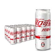 限地区：可口可乐 纤维+ 无糖零热量 膳食纤维 碳酸饮料 330ml*24罐*2