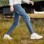 Semir 森马 19-078241127 男士牛仔破洞裤 *2件