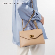 CHARLES＆KEITH CK2-80781149 女士金属扣饰翻盖单肩包 夏日礼盒装