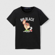 HLA 海澜之家 MR.BLACK系列 2Q627A 儿童款耳短T恤