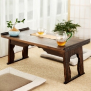 柴扉园 实木飘窗桌 榻榻米小茶桌子 50*30*23cm