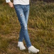 Semir 森马 19078241127 男士破洞休闲牛仔裤