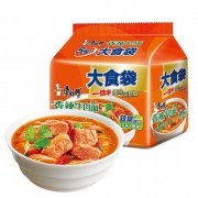 康师傅 大食袋 香辣牛肉面 5连包 *2件